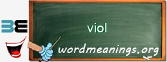 WordMeaning blackboard for viol